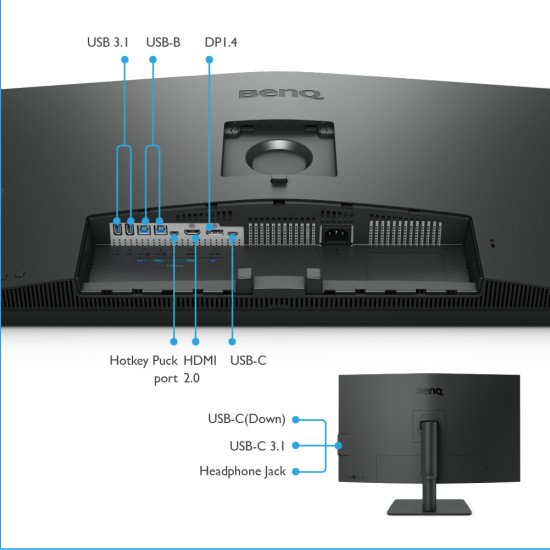 Benq PD3205U 80 cm (31.5") 3840 x 2160 pixels 4K Ultra HD LCD Noir