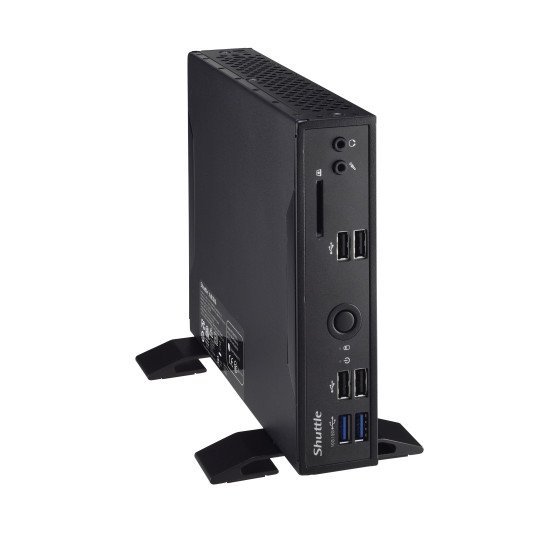 Shuttle XPC slim Barebone DS20UV2, Celeron 5205U, 1xHDMI, 1xDP, 1x VGA, 2xLAN (1xGbit, 1x2.5Gbit), 1xCOM, 8xUSB, fanless, fonctionnement permanent 24/7