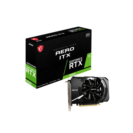 MSI GeForce RTX 3050 AERO ITX 8G OC NVIDIA 8 Go GDDR6 MSI GeForce RTX 3050 AERO ITX 8G OC NVIDIA 8 Go GDDR6