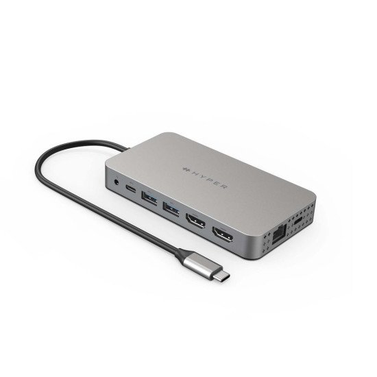 Targus DUEL HDMI 10-IN1 USB 3.2 Gen 1 (3.1 Gen 1) Type-C 5000 Mbit/s Acier inoxydable