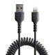 StarTech.com Câble USB vers Lightning de 1m - Certifié Mfi - Adaptateur USB Lightning Noir, Gaine durable en TPE - Cordon Chargeur Iphone/Lightning Spiralé en Fibre Aramide - Câble USB pour Iphone Très Résistant