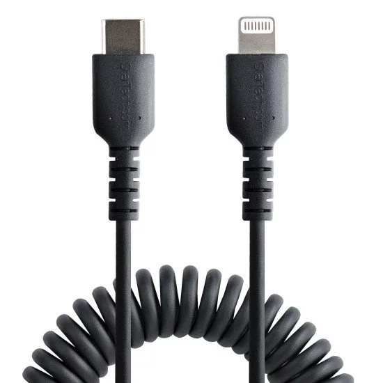 StarTech.com Câble USB-C vers Lightning de 50cm - Adaptateur USB C vers Lightning Noir Certifié Mfi, Gaine Durable en TPE - Câble USB Type-C vers Lightning - Chargeur USB-C vers Iphone/lightning Très Résistant StarTech.com Câble USB-C vers Lightning de 50cm - Adaptateur USB C vers Lightning Noir Certifié Mfi, Gaine Durable en TPE - Câble USB Type-C vers Lightning - Chargeur USB-C vers Iphone/lightning Très Résistant