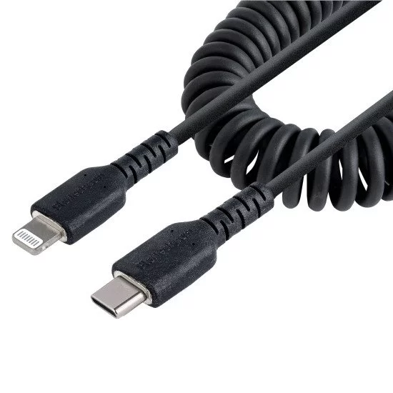 StarTech.com Câble USB-C vers Lightning de 50cm - Adaptateur USB C vers Lightning Noir Certifié Mfi, Gaine Durable en TPE - Câble USB Type-C vers Lightning - Chargeur USB-C vers Iphone/lightning Très Résistant StarTech.com Câble USB-C vers Lightning de 50cm - Adaptateur USB C vers Lightning Noir Certifié Mfi, Gaine Durable en TPE - Câble USB Type-C vers Lightning - Chargeur USB-C vers Iphone/lightning Très Résistant