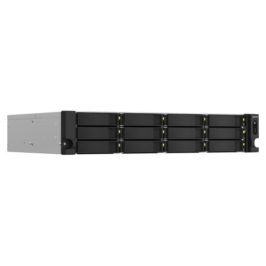 QNAP TS-1264U-RP NAS Rack (2 U) Ethernet/LAN Aluminium, Noir