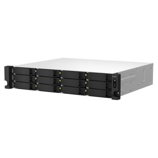 QNAP TS-1264U-RP NAS Rack (2 U) Ethernet/LAN Aluminium, Noir