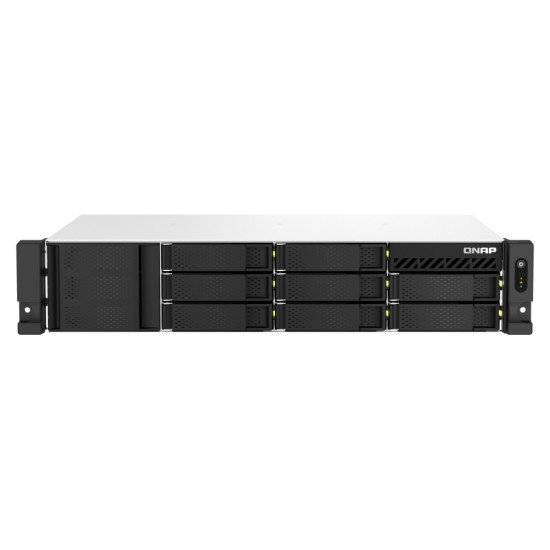 QNAP 8-BAY NAS(NO DISK) CELERO N QC 2.0GHz, 8GB, 2.5GbE(2), PCIe, 2U, RPSU, 3YR WTY Rack (2 U) Ethernet/LAN Noir