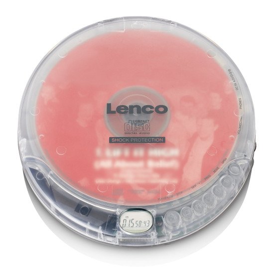 Lenco CD-202TR Lecteur de CD Lecteur CD personnel Transparent