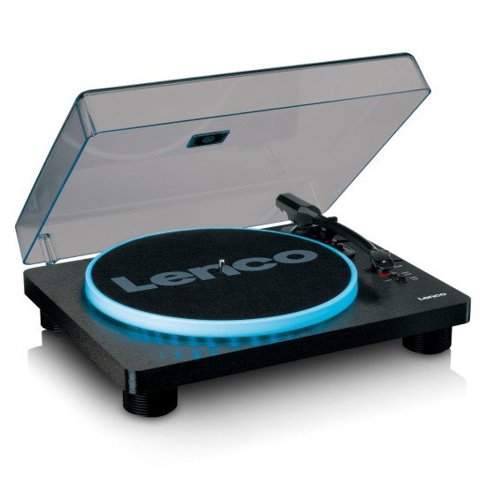 Lenco LS-50LEDBK platine Tourne-disque entraîné par courroie Noir