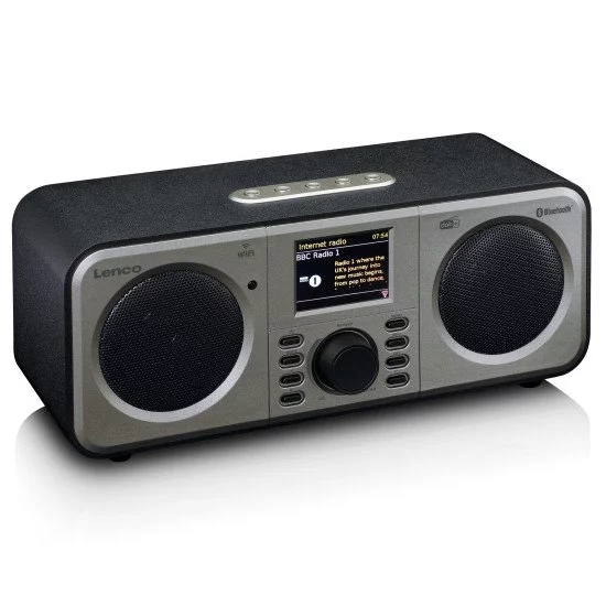 Lenco DIR-141BK Radio portable Internet Noir, Argent Lenco DIR-141BK Radio portable Internet Noir, Argent