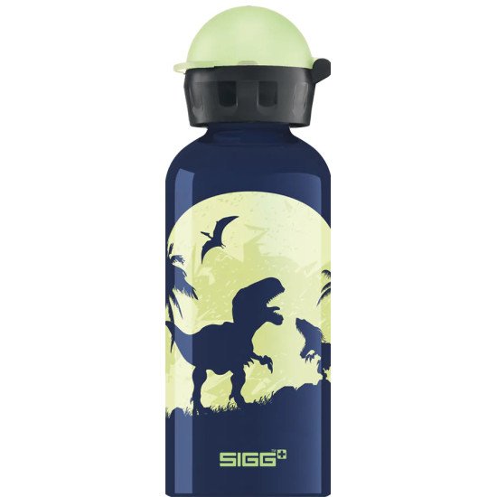SIGG Kids Water Bottle Glow Moon Dinos thermos 0,4 L Bleu, Jaune