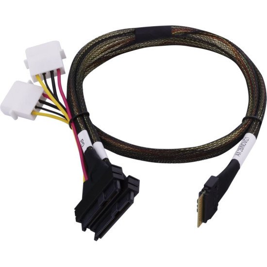 Microchip Technology 2305200-R câble Serial Attached SCSI (SAS) 0,8 m Noir, Multicolore