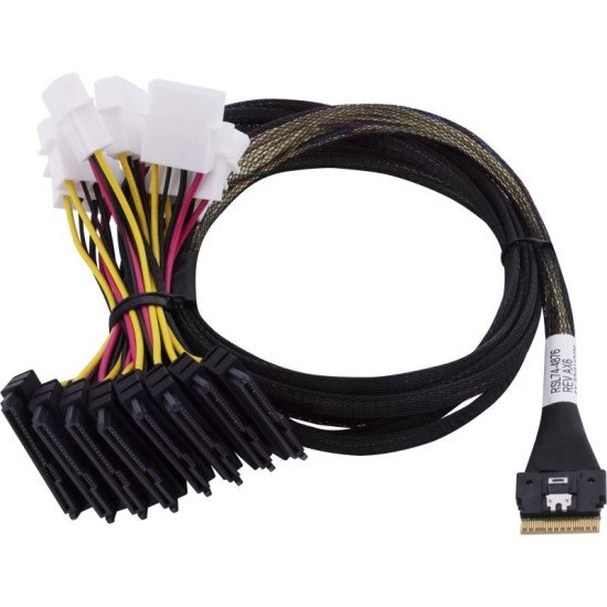 Microchip Technology 2305400-R câble Serial Attached SCSI (SAS) 0,8 m Noir, Multicolore