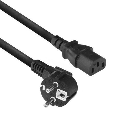 ACT AC3305 câble électrique Noir 2 m Prise d'alimentation type F Coupleur C13