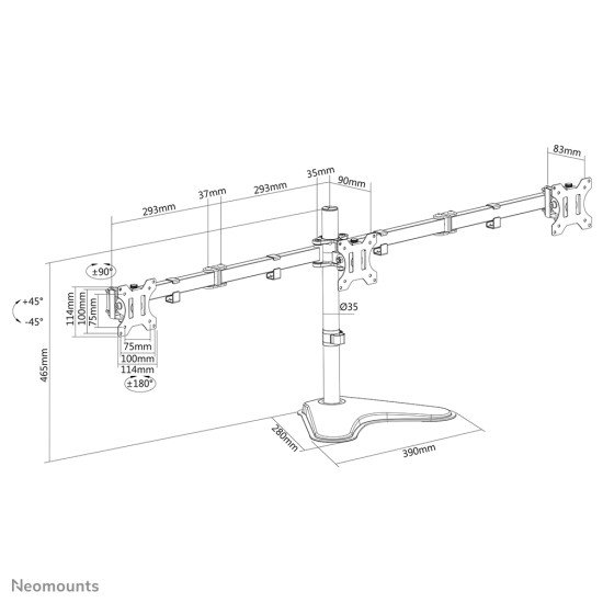 Neomounts by Newstar support moniteur de bureau