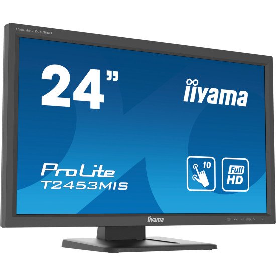 iiyama ProLite T2453MIS-B1 moniteur à écran tactile 59,9 cm (23.6") 1920 x 1080 pixels Plusieurs pressions Multi-utilisateur Noir