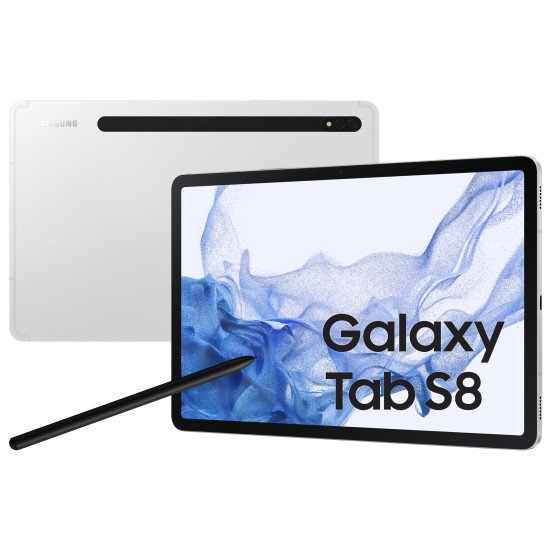 Samsung Galaxy Tab S8 SM-X706 5G LTE 128 Go 27,9 cm (11") Qualcomm Snapdragon 8 Go Wi-Fi 6 (802.11ax) Android 12 Argent