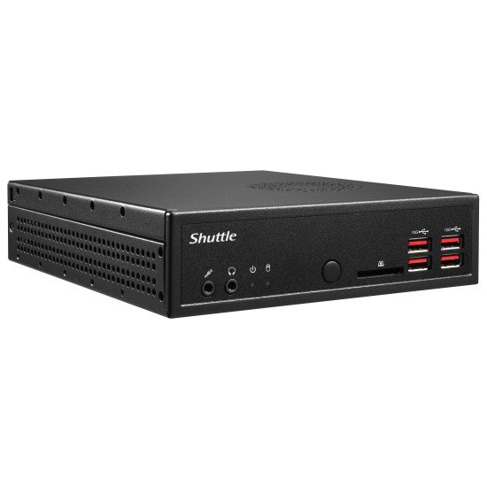 Shuttle XPC slim Barebone DH32U5, Intel i5-1135G7, 4x HDMI 2.0b 2x LAN, 2x COM, incl. VESA , fonctionnement permanent 24/7