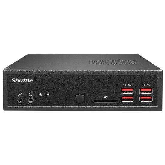 Shuttle XPC slim Barebone DH32U5, Intel i5-1135G7, 4x HDMI 2.0b 2x LAN, 2x COM, incl. VESA , fonctionnement permanent 24/7