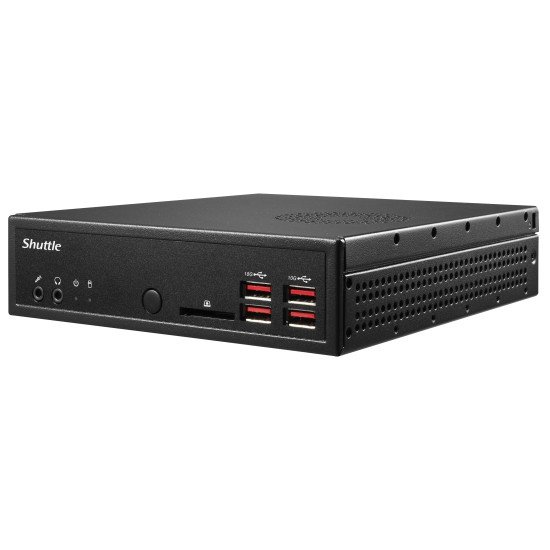 Shuttle XPC slim Barebone DH32U5, Intel i5-1135G7, 4x HDMI 2.0b 2x LAN, 2x COM, incl. VESA , fonctionnement permanent 24/7