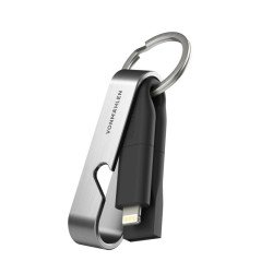 Vonmählen High Six USB C Noir, Acier inoxydable
