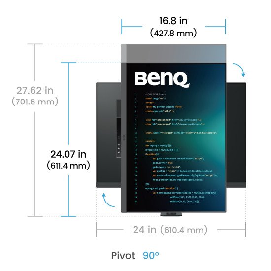 BenQ RD280UA écran PC 71,6 cm (28.2") 3840 x 2560 pixels 4K Ultra HD Noir