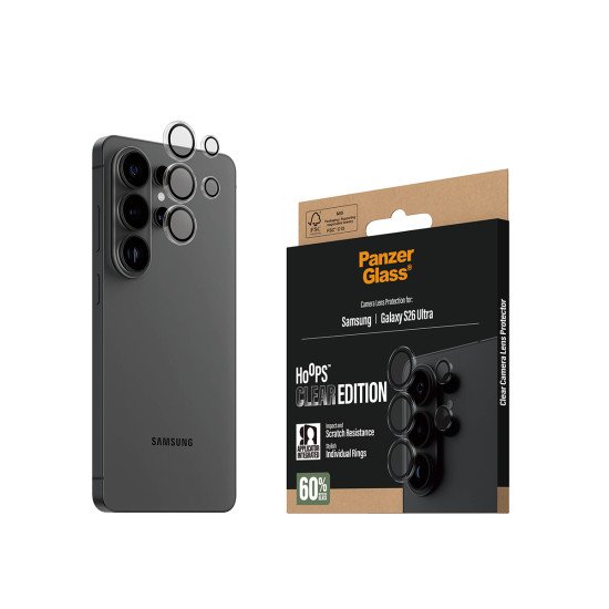 PanzerGlass ® Hoops® Camera Lens Protector Transparent Samsung Galaxy S26 Ultra Protection d'écran transparent 1 pièce(s)