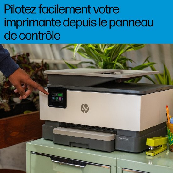 HP OfficeJet Pro Imprimante Tout-en-un HP 9120e, Couleur, Imprimante pour Petites/moyennes entreprises, Impression, copie, scan, fax, HP+; Éligibilité HP Instant Ink; Imprimer depuis un téléphone ou une tablette; Écran tactile; Numérisation HP Smart Advan