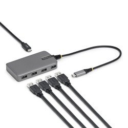 StarTech.com 5G4AC-USB-C-HUB hub & concentrateur USB 3.2 Gen 1 (3.1 Gen 1) Type-C 5000 Mbit/s Gris StarTech.com 5G4AC-USB-C-HUB hub & concentrateur USB 3.2 Gen 1 (3.1 Gen 1) Type-C 5000 Mbit/s Gris