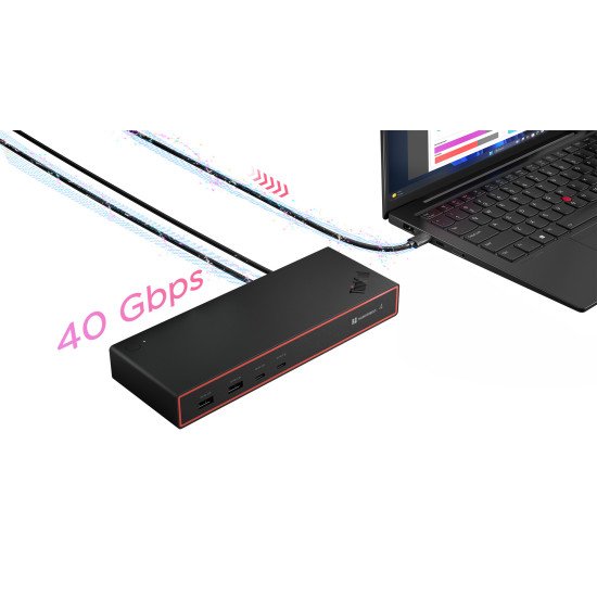Lenovo TP TBT4 Dock G2 7000 - EU Station d'accueil Thunderbolt 4 Noir