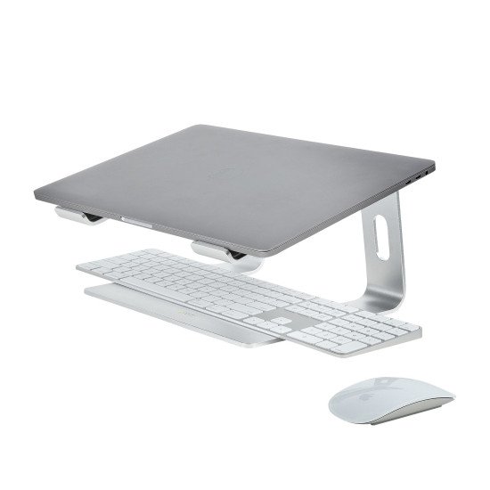 StarTech.com Support Ordinateur Portable (5kg)  en Aluminium, Argenté - Réhausseur PC pour MacBook Air/Pro, Dell XPS, Lenovo - Élévateur/Surélévateur Ergonomique pour Bureau