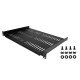 StarTech.com Étagère Rack 19 pouces 1U - Plateau Rackable Universel Ventilé - Étagère Baie de Brassage - Étagère Cantilever Rack 19" - Capacité 25kg - Rangement Rack Informatique - Profondeur 30,5cm (12"), Noir