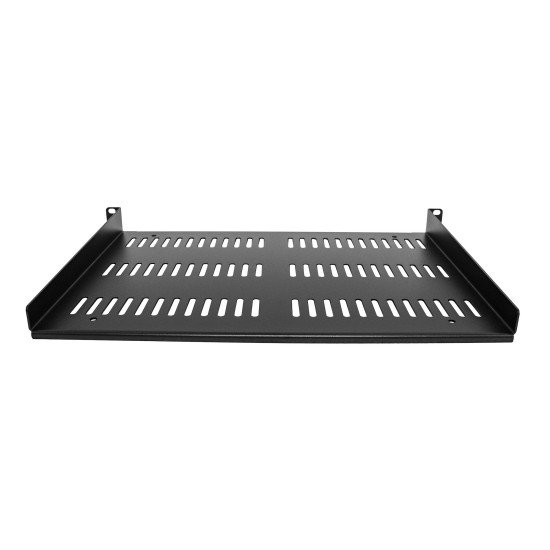 StarTech.com Étagère Rack 19 pouces 1U - Plateau Rackable Universel Ventilé - Étagère Baie de Brassage - Étagère Cantilever Rack 19" - Capacité 25kg - Rangement Rack Informatique - Profondeur 30,5cm (12"), Noir