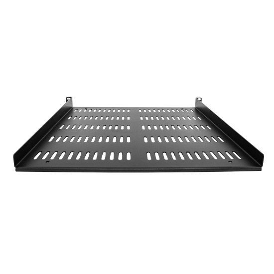 StarTech.com Étagère Rack 19 pouces 1U - Plateau Rackable Universel Ventilé - Étagère Baie de Brassage - Étagère Cantilever Rack 19" - Capacité 25kg - Rangement Rack Informatique - Profondeur 50cm (20"), Noir