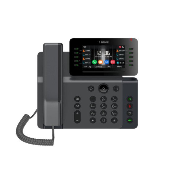 Fanvil V65 téléphone fixe Noir 20 lignes LCD Wifi