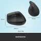 Logitech Lift souris Droitier RF sans fil + Bluetooth Optique 4000 DPI