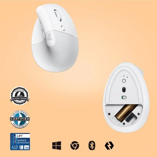 Logitech Lift souris Droitier RF sans fil + Bluetooth Optique 4000 DPI Logitech Lift souris Droitier RF sans fil + Bluetooth Optique 4000 DPI