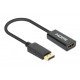Manhattan Adaptateur actif DisplayPort 1.2 vers HDMI, 4K à 60 Hz, 15 cm, mâle vers femelle, DP avec verrouillage, non bidirectionnel, noir, garantie 3 ans, équivalent à DP2HD4K60S