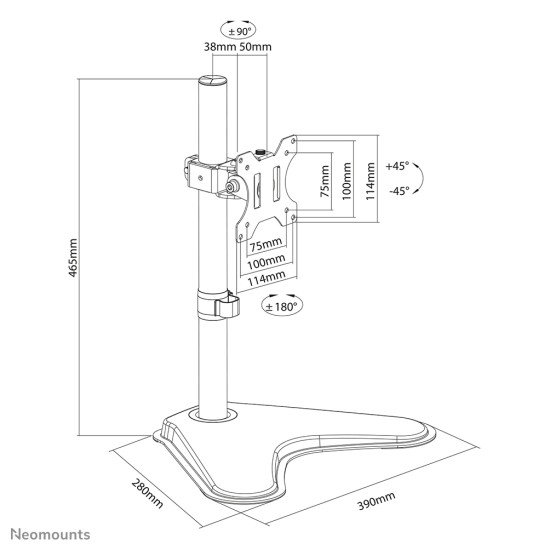 Neomounts by Newstar support moniteur de bureau