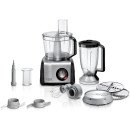 Bosch MC812M814 robot de cuisine 1250 W 3,9 L Noir, Acier inoxydable, Transparent