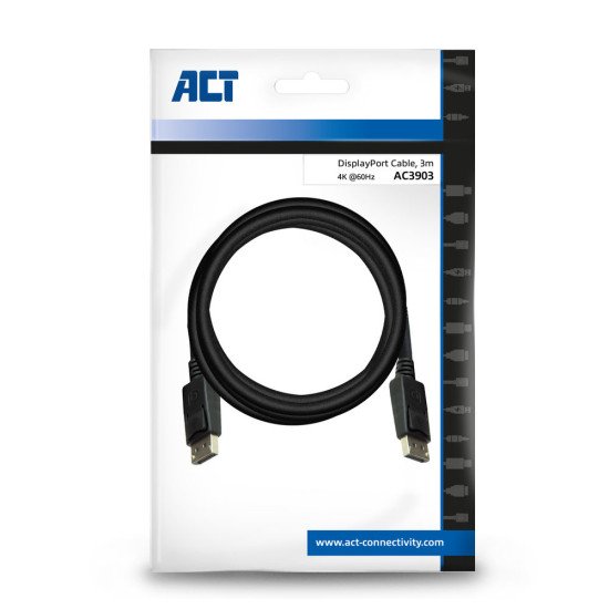 ACT AC3903 câble DisplayPort 3 m Noir