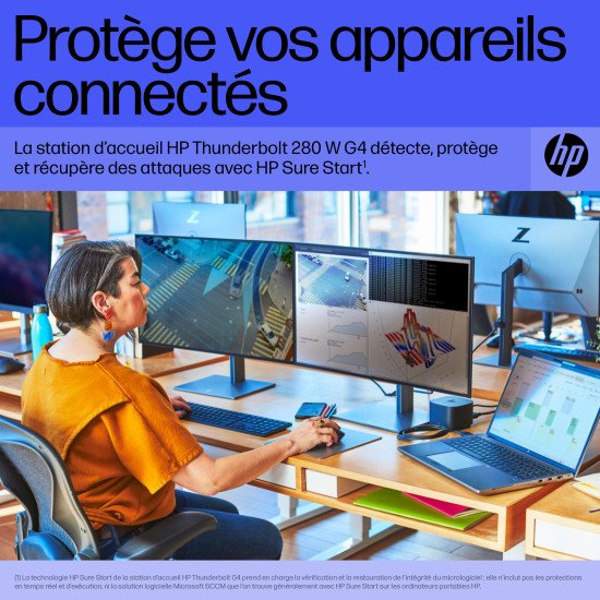 HP Station d'accueil Thunderbolt 280 W G4 avec câble combo