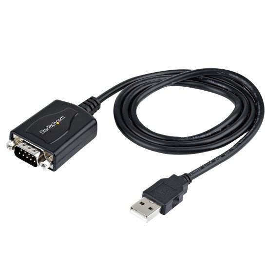 StarTech.com Câble USB vers RS232 de 1m - Câble Convertisseur USB vers RS232 DB9 Mâle avec Rétention du Port COM - Prolific IC - Adaptateur USB vers Série pour PLC/Imprimante/Scanner, Windows/Mac