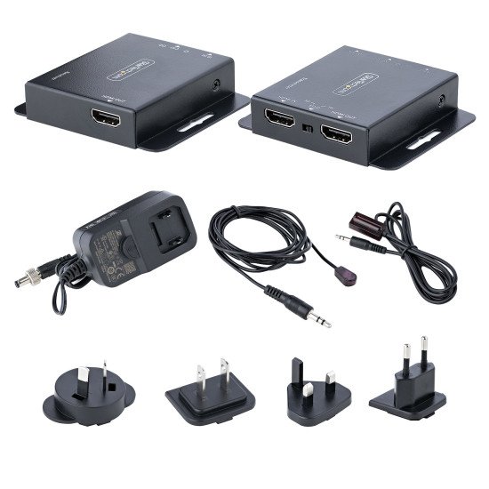 StarTech.com Rallonge HDMI Cat6/Cat5 - Extendeur HDMI/Vidéo 4K30Hz/39m ou 1080p/70m - Prolongateur HDMI sur Ethernet/RJ45 - Extender HDMI avec Kit Émetteur Récepteur - Extension IR - Vidéo Locale