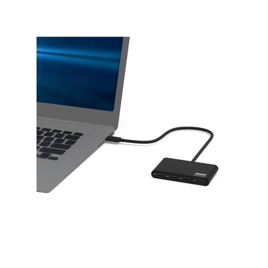 Port Designs 900147 hub & concentrateur USB Type-C 5000 Mbit/s Noir Port Designs 900147 hub & concentrateur USB Type-C 5000 Mbit/s Noir