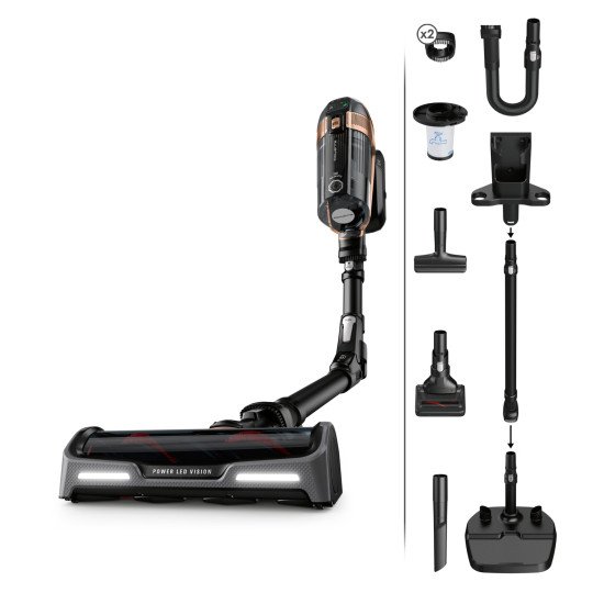 Rowenta X-Force RH99F1 Aspirateur-balai 2 en 1 Batterie Sec HEPA Sans sac 0,9 L Noir, Gris Rowenta X-Force RH99F1 Aspirateur-balai 2 en 1 Batterie Sec HEPA Sans sac 0,9 L Noir, Gris