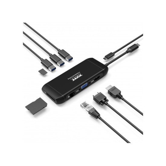 Port Designs 901913 hub & concentrateur USB 2.0 Type-C 5000 Mbit/s Noir Port Designs 901913 hub & concentrateur USB 2.0 Type-C 5000 Mbit/s Noir