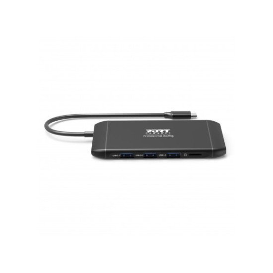 Port Designs 901913 hub & concentrateur USB 2.0 Type-C 5000 Mbit/s Noir Port Designs 901913 hub & concentrateur USB 2.0 Type-C 5000 Mbit/s Noir