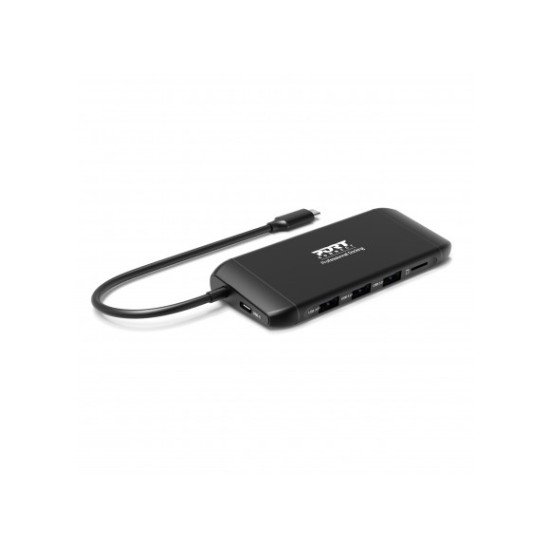 Port Designs 901913 hub & concentrateur USB 2.0 Type-C 5000 Mbit/s Noir Port Designs 901913 hub & concentrateur USB 2.0 Type-C 5000 Mbit/s Noir