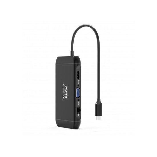 Port Designs 901913 hub & concentrateur USB 2.0 Type-C 5000 Mbit/s Noir Port Designs 901913 hub & concentrateur USB 2.0 Type-C 5000 Mbit/s Noir