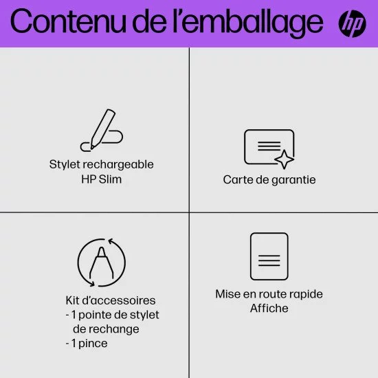 HP Stylet rechargeable ultra-plat HP Stylet rechargeable ultra-plat
